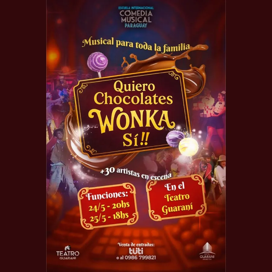 Musical Quiero Chocolates Wonka para toda la familia