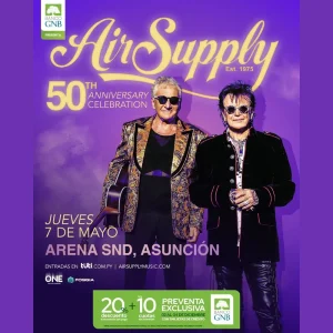 Air Supply en Paraguay – 50th Anniversary Tour en SND Arena