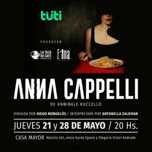 Anna Cappelli en Asunción – Unipersonal de teatro italiano
